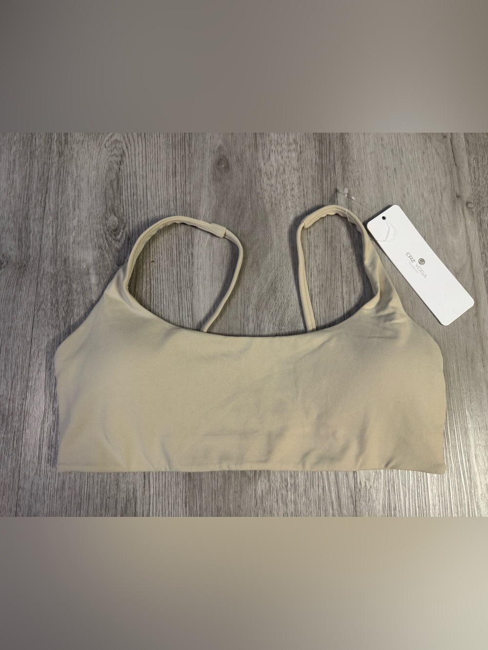 CRZ Yoga Women’s Padded Sports Bra Mojave Tan Size Medium NWT